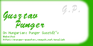 gusztav punger business card
